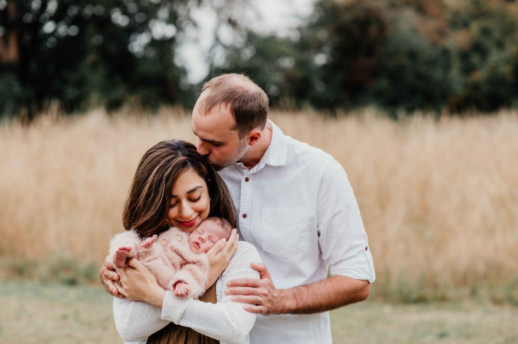 family portraits with newborn baby